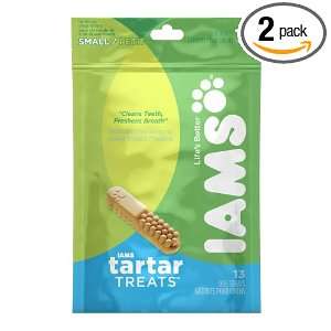 Iams Tartar Treats for Small Dogs, 13 Count Pouches (Pack of 2 