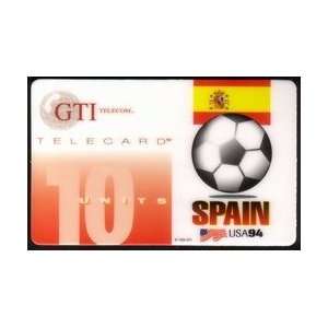   Phone Card 10u World Cup Soccer (1994) Spain 