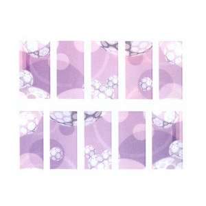  Purple Spheres Contemporary Design Full French Nail Water 
