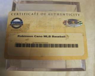Yankees Robinson Cano Signed Autographed Baseball. Steiner  