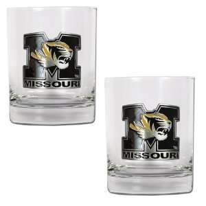  Missouri Tigers 2pc Rocks Glass Set