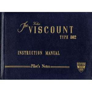  Vickers Viscount 802 Aircraft Pilots Notes Manual Sicuro 
