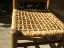 Vintage Childs Wood Woven Chair Seat  