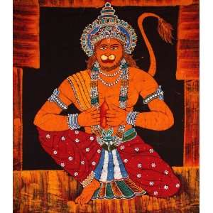  Ram Bhakta Hanuman   Batik Painting On Cotton
