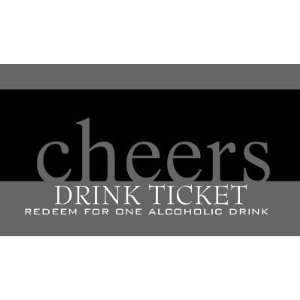  Wedding Drink Ticket for Reception Business Card Templates 
