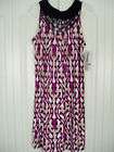 Another Thyme Woman Dress 12 Purple Black Embroidered