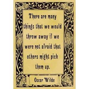   inch (20cm x 15cm) Print Oscar Wilde Throw Away