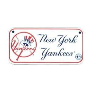  New York Yankees 3 x 6 bike tag metal