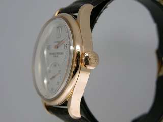 strap with an 18k rose gold baume mercier tang buckle