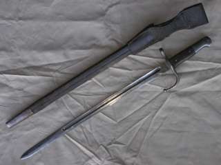 WW I TURKISH M1890 MAUSER BAYONET WITH SCABBARD AND FROG  