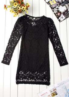 New Korean Style Women Casual Lovely Lace Fashion Dress (2 color 