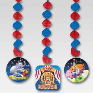  Big Top Circus Hanging Cutouts 3 Per Pack Toys & Games