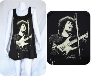 Phil Lynott Thin Lizzy Rock WOMEN T SHIRT DRESS TOP M L  
