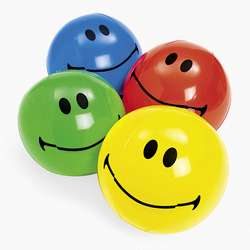 Inflatable Smiley Face Beach Balls (1 dz) Party Favors 780984217297 