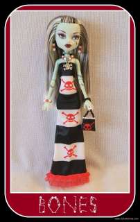 HANDMADE Skull Goth Clothes Gown + Jewelry 4 MONSTER HIGH DOLL d4e 