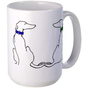  Large Double Greyhound Mug Dogs Large Mug by  