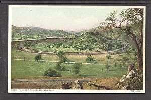 The Loop Tehachapi Pass CA 1912 Phostint Postcard  