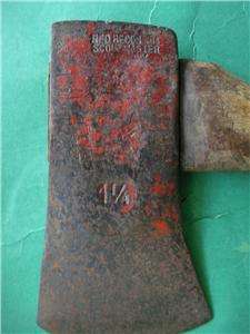 Vint.Red Becon 464 SCOUTMASTER Axe 4 1/4 Solid Handle  