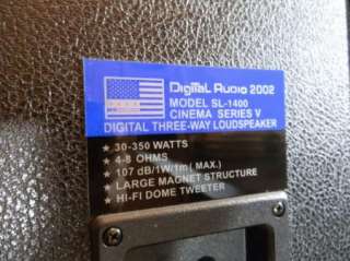 Digital Audio 2002 SL 1400 Cinema Series V Digital Three Way Speakers 