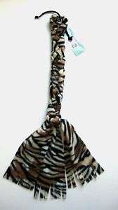 Horse Tail Wrap Braid in Fleece Wild Tiger Animal Print  