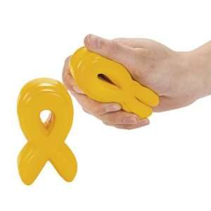  Yellow Awareness Ribbon Relaxables   Novelty Toys & Stress 