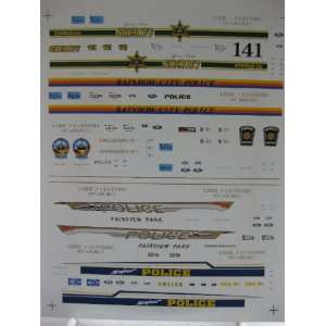  CODE 3 POLICE DECALS MULTI SET #13   1/43 ONLY