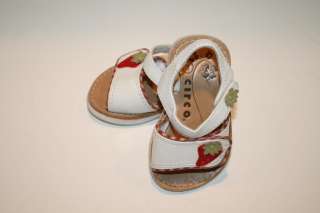Circo Target Toddler Baby Girls Size 3 White/Red Strawberry Sandals 
