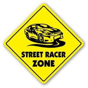  STREET RACER ZONE Sign xing gift novelty drag racing stock 