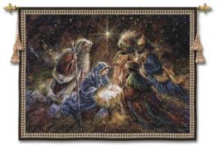 We Three Kings Nativity Christmas Tapestry Wall Hanging  