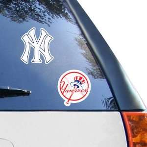  MLB New York Yankees 2 Pack 4 x 4 Die Cut Decals 