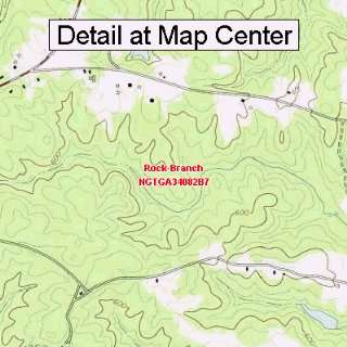   Topographic Quadrangle Map   Rock Branch, Georgia (Folded/Waterproof