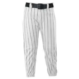   605PINY Youth Pinstripe Custom Baseball Pants WH/BK   WHITE/BLACK YXL