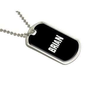 Brian   Name Military Dog Tag Luggage Keychain