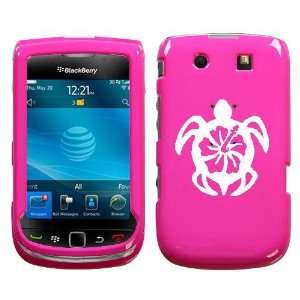  BLACKBERRY TORCH 9800 WHITE TURTLE ON A PINK HARD CASE 