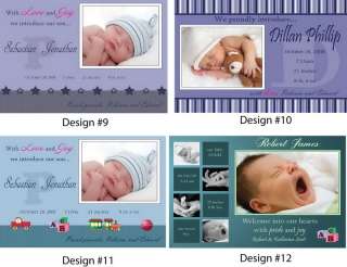 25 Personalized Photo Birth Baby Announcements 4x6  