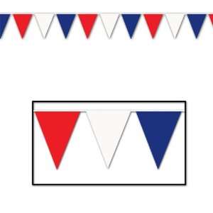   By Beistle Company Red, White & Blue Pennant Banner 