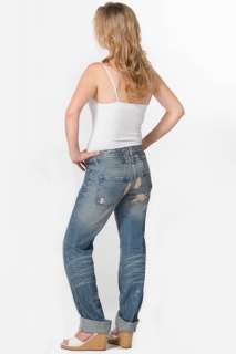 NEW Boyfriend Fit Jeans by Antik Denim Designer Stonewash  