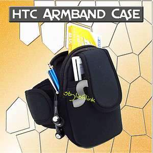 BLACK WRIST ARMBAND COVER CASE Verizon HTC Droid Eris 6200 / Touch2 