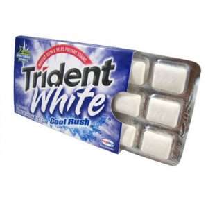 Trident White   Cool Rush, 12 piece packs, 12 count  
