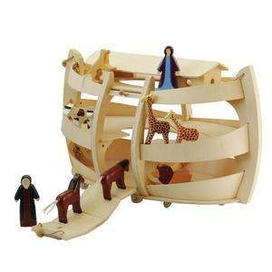  noah s ark with noah wife with animals includes ark noah his wife two