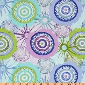  44 Wide Cosmos Rainbow Azure Fabric By The Yard Arts 