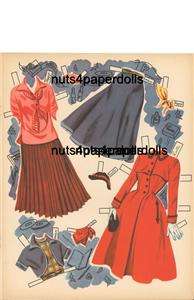 VINTAGE 1940 PROM HOME PERM PAPER Doll REPRO FREE S&H  