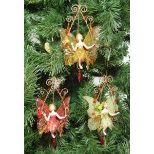   collection woodland fairy in swing ornament