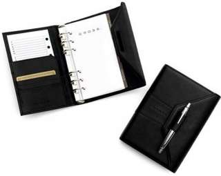 Cross Pebbled black Leather Personal Agenda with Pen  