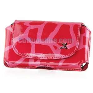 Cuffu Luxury Leather Case   Pink Giraffe   For BLACKBERRY 8900 / 8300 