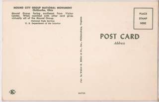 Chillicothe Ohio Postcard Mound City Group National Monument Unused 