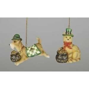   12 Luck of the Irish Cat & Dog Christmas Ornaments