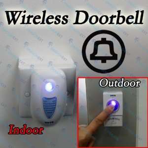   Wall LED Light Security Remote Door Alarm Bell