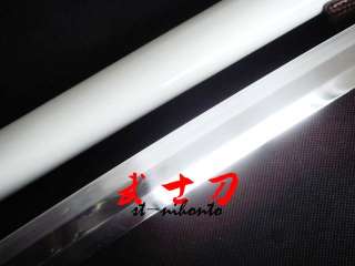 handmade white japanese katana 9260 spring steel blade muashi tsuba 