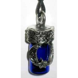  Moon & Stars Cobalt Blue Oil Bottle Necklace Everything 